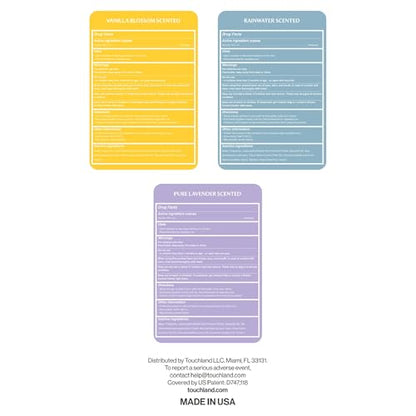 Touchland Power Mist Hydrating Hand Sanitizer Spray, BLOSSOM Trio Set (Lavender, Vanilla, Rainwater), 1 FL. OZ. Travel Size (Set of 3)