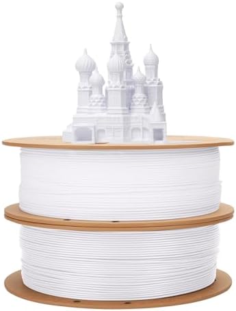 PLA Pro PLA+ Filament 1.75mm 3D Printer Filament Bundle 1kg*2 (4.4lbs) Dimensional Accuracy +/- 0.03 mm-2 Pack Cold White
