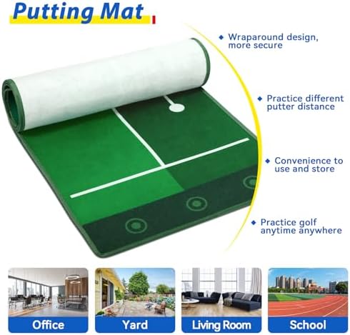 Liberry Toddler Golf Set with Putting Mat for 2 3 4 5 Years Old Boys Girls, Upgraded Kids Golf Cart with Unique Shoulder Strap Design, Indoor and Outdoor Golf Toys