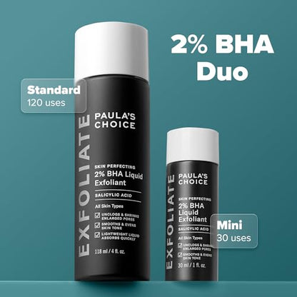 Paula's Choice SKIN PERFECTING 2% BHA Liquid Exfoliant Polish, Salicylic Acid Facial Exfoliator Polish for Enlarged Pores, Wrinkles & Fine Lines, Suitable for Blackhead-Prone Skin, Fragrance-Free
