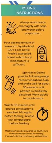 Gelmix Infant Thickener for Breast Milk & Formula, 4.4 oz Jar