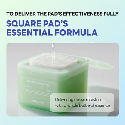 MEDIHEAL Teatree Trouble Toner Pads [Disney Pixar Edition] - Lactobacillus Sensitive Acne Prone Skin - Vegan Face Gauze, Full Size 100 + Refill 100 (200 Pads)