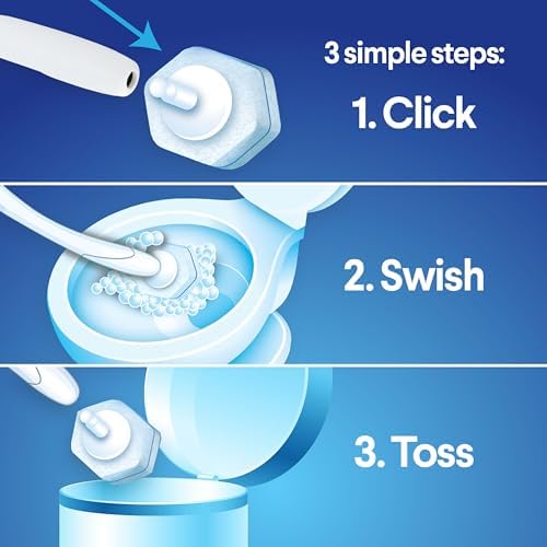 Clorox ToiletWand Disinfecting Refills, Disposable Wand Heads, Dorm Room Essentials, 30 Count