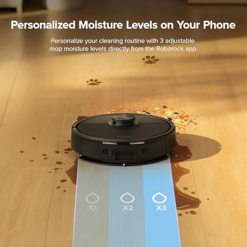 roborock Q7 M5 Robot Vacuum and Mop Combo, 10,000Pa HyperForce Suction, Robotic Vacuum Cleaner, Dual Anti-Tangle System, APP-Controlled Mopping, LiDAR Navigation, for Pet Hair and Carpet, Black