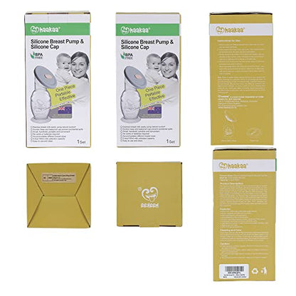 haakaa Silicone Breast Pump & Silicone Cap 5oz/150ml, Gen.2