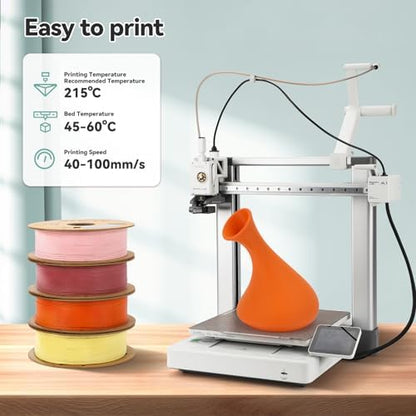 Matte PLA Filament 1.75mm, Upgrade 1kg Cardboard Spool PLA Filament 1.75 PLA 3D Printing Filament, Print with Most 3D Printers Using 3D Filament-Tangerine