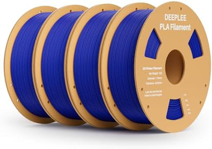 DEEPLEE PLA 1.75mm 3D Printer Filament, Dimensional Accuracy +/- 0.02mm, Neatly Wound, No Clogging, Vacuum Package, Fits for Most FDM 3D Printers, Cardboard Spool 4kg Dark Blue