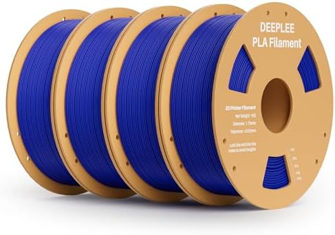 DEEPLEE PLA 1.75mm 3D Printer Filament, Dimensional Accuracy +/- 0.02mm, Neatly Wound, No Clogging, Vacuum Package, Fits for Most FDM 3D Printers, Cardboard Spool 4kg Dark Blue