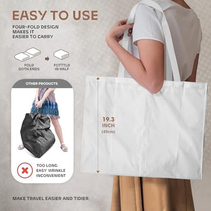 72inches Garment Bag with Zipper Pocket, Wedding Dress Bag for Gowns Long, White