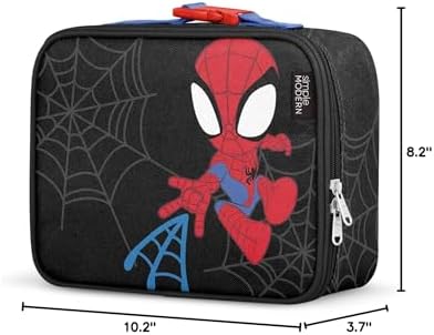 Simple Modern Marvel Kids Lunch Box for School | Reusable Insulated Lunch Bag for Toddler, Girl, and Boy | Meal Containers with Exterior & Interior Pockets | Hadley Collection | Spidey Kid