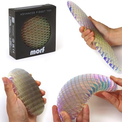 Morf Fidget Worm Toy - Desk Fidgets for Adults - Quiet Worm Fidget Toy Sensory Toys - Fun and Interactive Fidget Toy for Kids - USA Patent Pending Figgy Toys (Unicorn, Big)