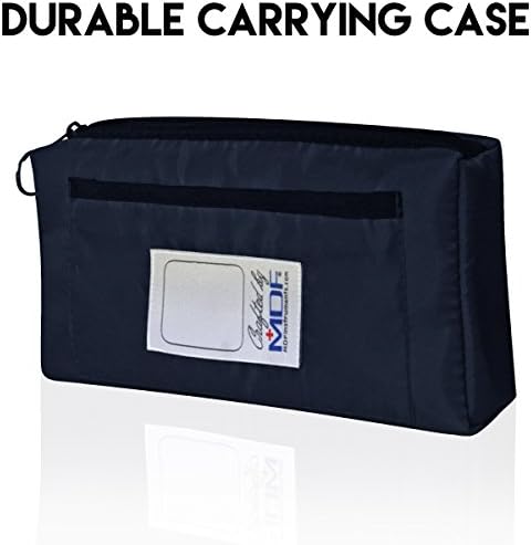 MDF Instruments, Calibra Aneroid Premium Professional Sphygmomanometer, Blood Pressure Monitor with Adult Cuff & Carrying Case, Lifetime Calibration, White Dial, Navy Blue Cuff, MDF808M04