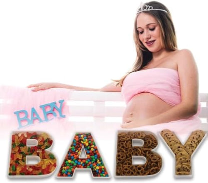 10" Reusable Plastic Box Form Tray Display for Treats, Charcuterie, Cake Pop, Candy, Charcuterie Box, Custom Charcuterie Letters Fillable - Reusable Letter Box - (White Plastic, &)