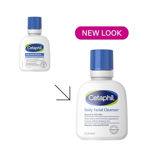 Cetaphil Face Wash, Travel Size Toiletries, Daily Facial Cleanser for Sensitive, Combination to Oily Skin, 2 oz 12 Pack, Gentle Foaming, Soap Free, Hypoallergenic