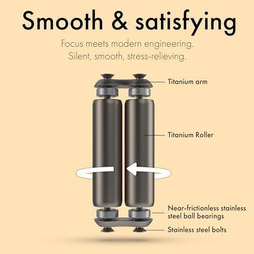 ONO Roller - Handheld Fidget Toy for Adults | Help Relieve Stress, Anxiety, Tension | Promotes Focus, Clarity | Compact, Portable Design | Full Size Titanium