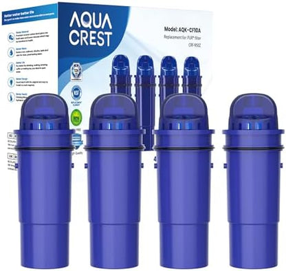 AQUA CREST CRF-950Z NSF Certified Pitcher Water Filter, Replacement for Pur CRF950Z, DS-1800Z, PPT700W, PPF951K, CR-1100C, CR-6000C, PPT711W, PPT711, PPT710W, PPT111W and More Pur Pitchers (Pack of 4)