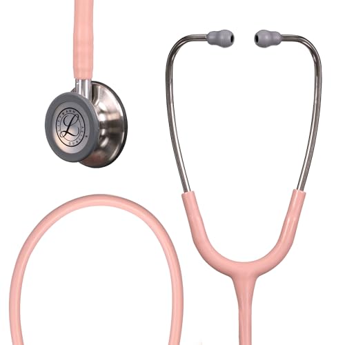3M Littmann Classic III Monitoring Stethoscope, 5910C, More Than 2X as Loud, Weighs Less, 27" Champagne Rose Satin-Finish Tube for Added Comfort, Flexibility and Cleanability