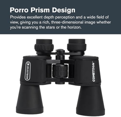 Celestron - Cometron 7x50 Astronomy Binoculars – Entry-Level for Stargazing and Comet Watching – Large 50mm Objective Lenses – Wide 6.6° Field of View – Multi-Coated Optics