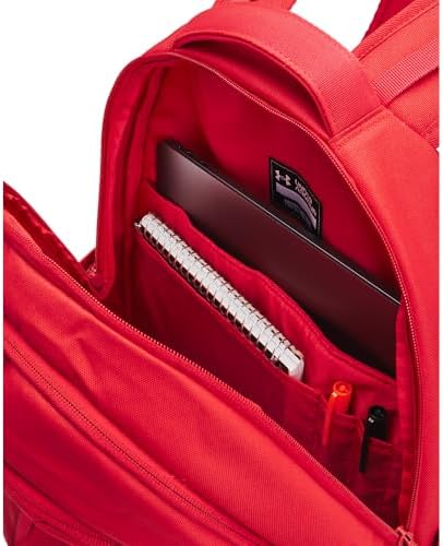 Under Armour Unisex-Adult Hustle 6.0 Backpack, (600) Red/Red/Metallic Silver, One Size Fits Most