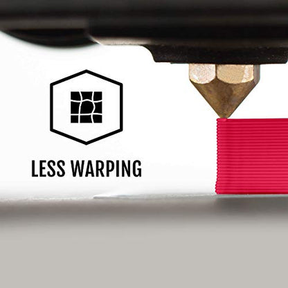 HATCHBOX 1.75mm True Pink PLA 3D Printer Filament, 1 KG Spool, Dimensional Accuracy +/- 0.03 mm, 3D Printing Filament