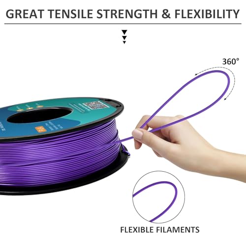 GIANTARM 3D Printer Filament, Purple Pla Filament, 1Kg(2.2lbs) Spool, 1.75mm Dimension Accuracy +/- 0.03mm, 3D Printing Filament