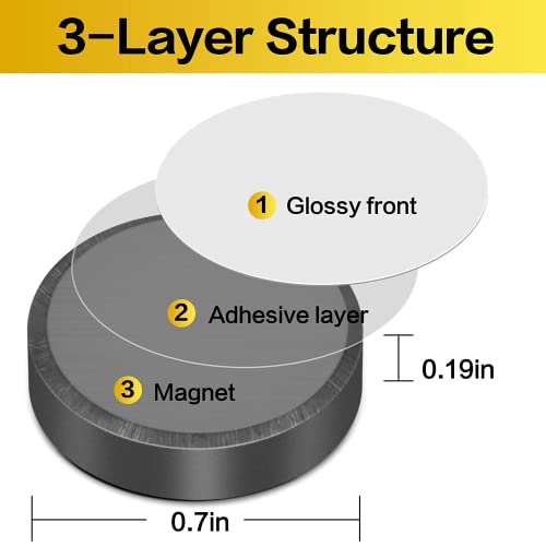 DIYMAG Ceramic Round Magnets for Crafts 400 Packs with Adhesive Backing. 0.7Inch (18mm) Small Magnets Perfect for Fridge, DIY, Building, Scientific, Craft, and Office.（0.7 * 0.12Inch-400p）