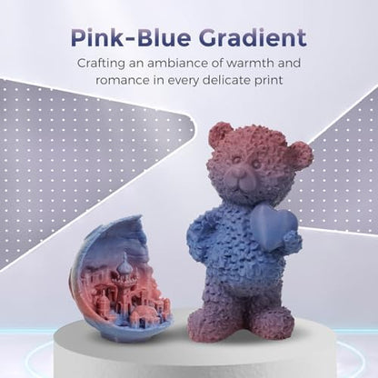 FLASHFORGE PLA Filament 1.75mm +/- 0.02mm Blue to Pink Gradient, Smooth Color-Changing 3D Printer Filament 1kg (2.2lbs) Spool, 3D Printing Filament Easy to Use and Fits for Most FDM 3D Printers