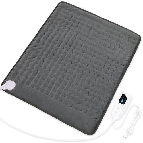 Heating Pad,Electric Heating Pads for Back,Hot Heated Pad for Abdomen,Shoulder,Knee,Multiple Temp and Auto Shut Off(Charcoal Gray, 20''×24'')