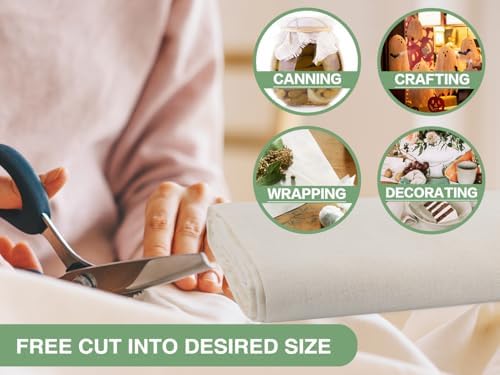 Olicity Cheese Cloth Roll,Grade 90,3x45Ft, 135 Sq Ft,Reusable Cheese Cloth Closed Edges Unbleached Cotton Cheese Cloths for Straining,Fine Mesh Muslin Bulk Cheesecloth Roll for Cooking,Crafts-15 Yards