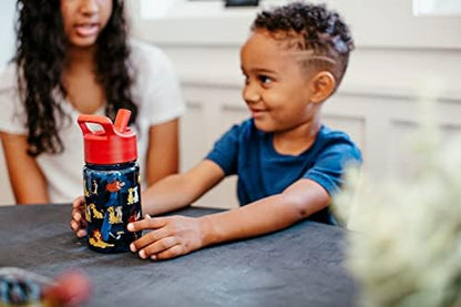 Simple Modern Disney Minnie Mouse Kids Water Bottle Plastic BPA-Free Tritan Cup with Leak Proof Straw Lid | Reusable and Durable for Toddlers, Girls | Summit Collection | 12oz, Minnie Mouse Retro