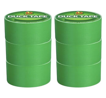 Duck Brand Duck Color Duct Tape, 6-Roll, Green (1304968_C)
