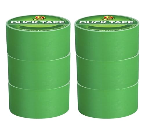 Duck Brand Duck Color Duct Tape, 6-Roll, Green (1304968_C)