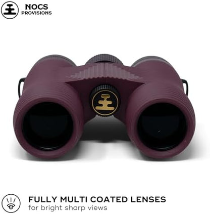 Nocs Provisions Field Issue Compact 10x32 Waterproof Binoculars, Shockproof, Fogproof, 10X Magnification, Bak4 Prism, Multi-Coated Lenses for Adults & Kids, Bird Watching, Hunting & Wildlife Viewing