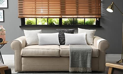 Utopia Bedding Throw Pillows (Pack of 2, White), 12 x 20 Inches Indoor Decorative Pillow Insert for Sofa, Bed and Couch