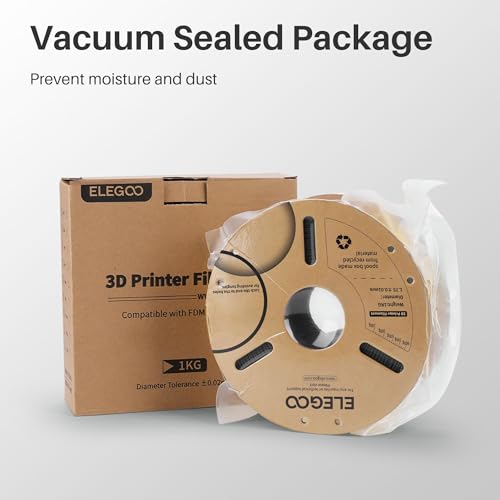 ELEGOO PLA Filament 1.75mm Marble Cement Gray 1KG, Rock Stone 3D Printer Filament Dimensional Accuracy +/- 0.02mm, 1kg Spool(2.2lbs) Fits for Most FDM 3D Printers