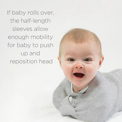 SwaddleDesigns Transitional Swaddle Sack, Arms Up Half-Length Sleeves & Mitten Cuffs, Swaddle for Newborn Transition to Baby Sleep Sack Wearable Blanket, 0-3 month, 6-14 lb, Heavenly Floral Pink