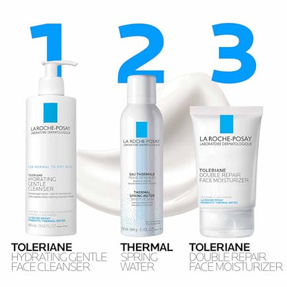 La Roche-Posay Toleriane Double Repair Face Moisturizer, Daily Moisturizer Face Cream with Ceramide & Niacinamide for All Skin Types, Immediate Comfort & Long Lasting Hydration, Fragrance Free