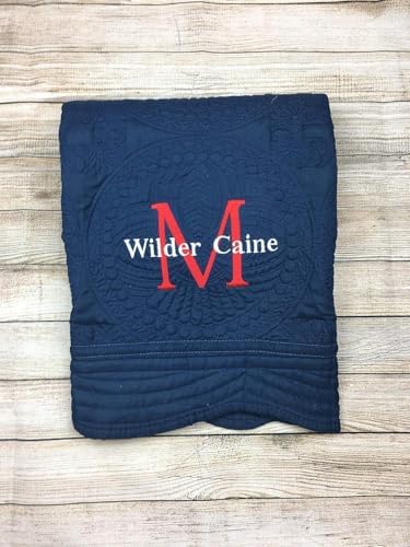 Personalized Baby Quilt Blankets Monogrammed Blankets for Kids baby blankets for girls embroidered baby gifts soft for toddler girl or boy Crib size four seasons Color Options