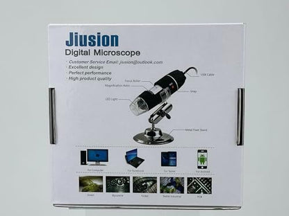 40 to 1000x Magnification Endoscope, 8 LED USB 2.0 Digital Microscope, Mini Camera with OTG Adapter Metal Stand, Compatible with Mac Windows 7 8 10 11 Android Linux Chrome Not for iPhone/iPad
