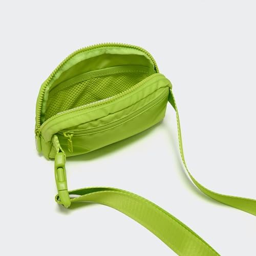 Pander Two Way Zipper Fanny Pack Nylon Everywhere Belt Bag for Women, Water Repellent Waist Packs, Crossbody Bags with Adjustable Strap(Grape Green).
