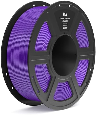 ELEGOO PLA Filament 1.75mm Purple 1KG, 3D Printer Filament Dimensional Accuracy +/- 0.02mm, 1kg Spool(2.2lbs) Fit Most FDM 3D Printers