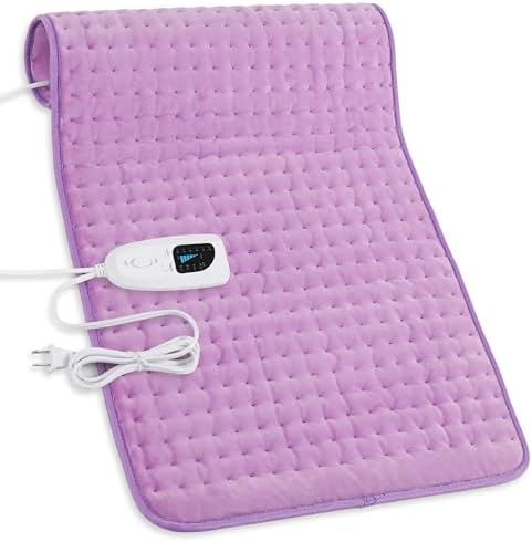 Heating Pad-Electric Heating Pads for Back,Neck,Abdomen,Moist Heated Pad for Shoulder,Knee,Hot Pad for Pain Relieve,Dry&Moist Heat & Auto Shut Off(Lavender, 33''×17'')