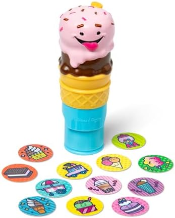 Melissa & Doug Sticker Wow!™ Ice Cream Bundle: 24-Page Activity Book, Refillable Sticker Stamper, Mini Pad, 500 Stickers, Arts and Crafts for Kids Ages 3+