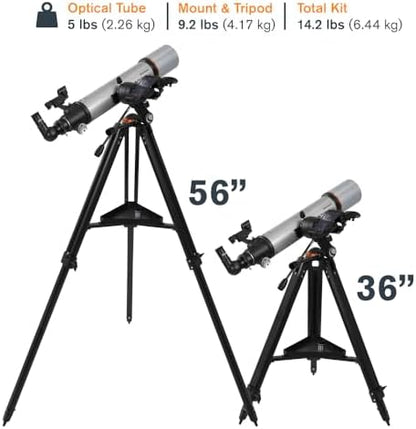 Celestron StarSense Explorer DX 102AZ App-Enabled Telescope – 102mm Refractor with Smartphone Dock & StarSense App – iPhone & Android Compatible – Easy-to-Use for Beginners
