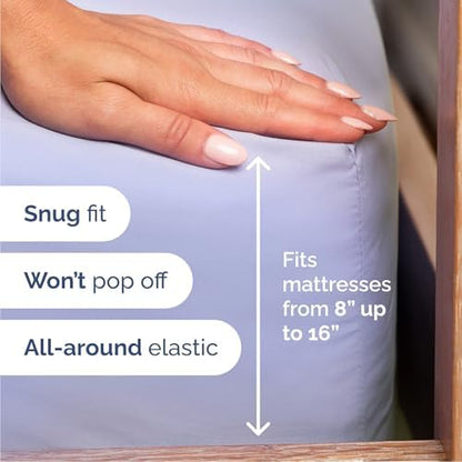 Cal King 6 Piece Sheet Set - Cooling Sheets for Hot Sleepers - Hotel Luxury Bedding Set with 8-16 Inch Deep Pockets - 1 Flat & 1 Fitted & 4 Pillowcases - Soft, Easy Care and Wrinkle Free - Lavender