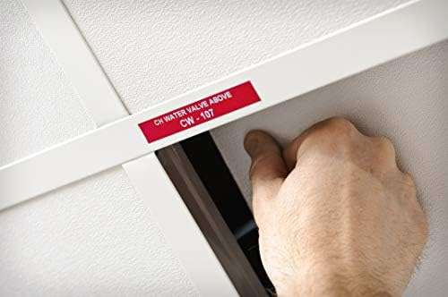 Brady Authentic (M21-750-595-RD) All-Weather Vinyl Label for Indoor/Outdoor ID, Lab and Equipment Labeling, White on Red- For M210, M210-LAB, M211, BMP21-PLUS and BMP21-LAB Printers, .75" W, 21' L