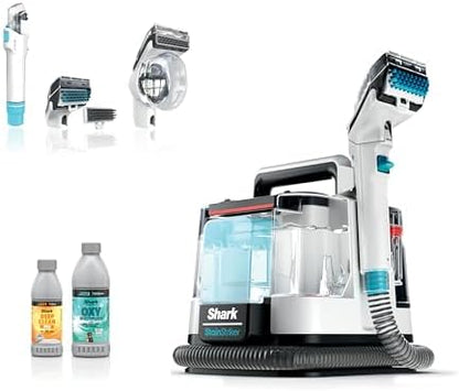 Shark StainStriker Portable Carpet, Upholstery & Area Rug Cleaner with Pet Mess Tool, Stain & Odor Remover, Perfect for Car Interiors, Includes 3 Cleaning Tools & Cleaning Solution, White, PX201