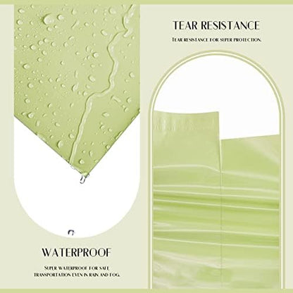 Metronic Poly Mailers 14.5X19 100PC, Strong Adhesive Shipping Bags for Clothing, Waterproof and Tear-Proof Shipping Envelopes, Packaging Bags Mailers Poly Bags, Avocado Green