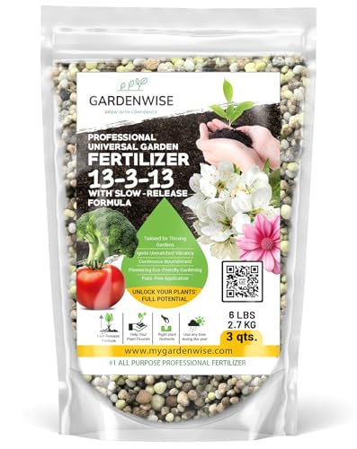 Professional Universal Garden Fertilizer 13-3-13 with Slow-Release Formula (3 QUARTS)