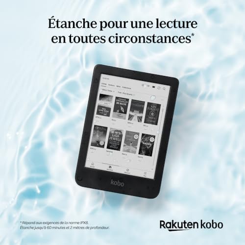 Kobo Clara BW | eReader | 6” Glare-Free Touchscreen with ComfortLight PRO | Dark Mode Option | Audiobooks | Waterproof | 16GB of Storage | Black